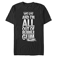 Fifth Sun Big & Tall They Live and I'm All Out of Bubble Gum Quote Men's Tops Short Sleeve Tee Shirt