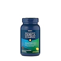 GNC Triple Strength Omega Complex, 90 Lemon Flavored Softgels, Supports Joint, Skin, Eye, and Heart Health