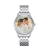 Custom Graphic Quartz Watches for Men with Photo Personalized Gift for Women
