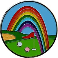Rainbow Golf Ball Marker with Matching Hat Clip