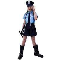 Police Officer Girls Uniform Party Costume