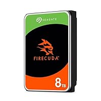 Seagate FireCuda HDD 8TB Internal Hard Drive HDD - 3.5 Inch CMR SATA 6Gb/s 7200RPM 256MB Cache 300TB/year with Rescue Services (ST8000DX001)