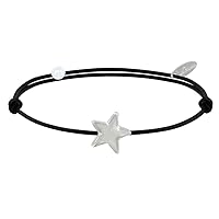 LES POULETTES BIJOUX - Sterling Silver Link Bracelet Star - Classics - Black