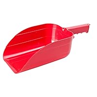 Little Giant® Plastic Utility Scoop | Heavy Duty Durable Stackable Farm Scoop | 5 Pint | Ranchers, Homesteaders and Livestock Farmers | Red