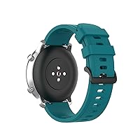 HAZELS Replacement Silicone Official Strap for Samsung Galaxy Watch4 Classic 46 42mm/Watch 4 44 40mm Sport Band Wristband Bracelet Belt (Color : Official Green, Size : Classic 46mm)