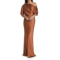 Mother Dresses for Wedding - Satin Evening Gowns Pleated Long Mother of The Bride Gowns