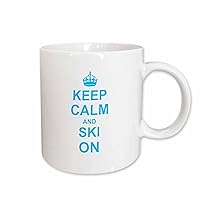 3dRose Keep Calm and Ski on - carry on skiing - hobby or professional Skiier... - Mugs (mug_157772_1)