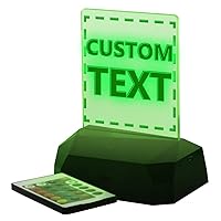 Your Text Here - Custom & Personalized LED USB Rechargeable Edge Lit Sign CP07