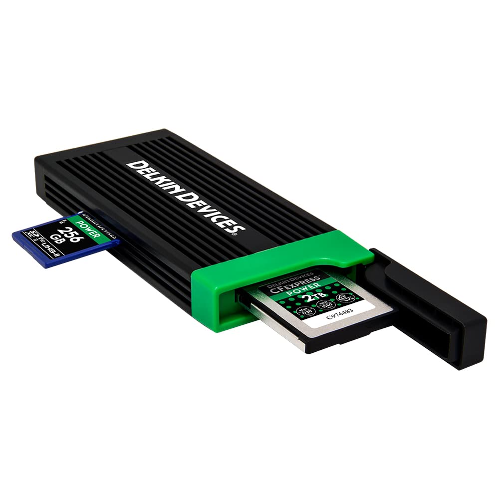 Delkin DELKIN USB 3.2 CFexpress™ Type B & SD UHS-II Memory Card Reader, Black (DDREADER-56)