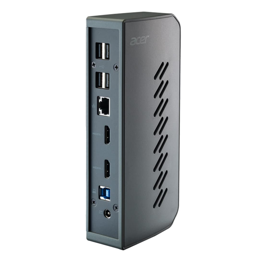 Acer U301 USB 3.0 Dock for Windows | 2 x HDMI ports | 2 USB 3.1 Gen 1 ports | 4 USB 2.0 Ports | Gigabit Ethernet | Requires One USB 3.1 Type A or USB 3.1 Type-C on Computer | Gray