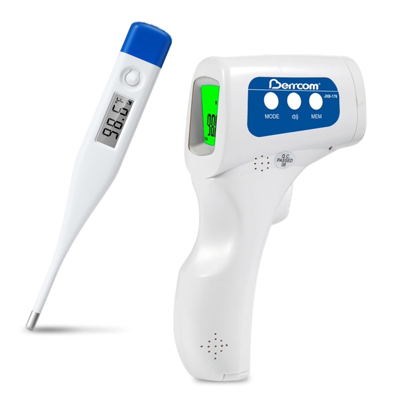 [Value Bundle] Berrcom Digital Thermometer DT007 & Berrcom Digital Non Contact Infrared Forehead Thermometer JXB178