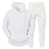 Tracksuit Men 2 Piece Set Big and Tall Long Sleeve Hooded Activewear Suits Gym Workout Training Stretchy Outfits