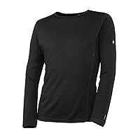 Smartwool Kids’ Baselayer Crew - Merino 250 Wool Boys Crewneck Performance Shirt Black Medium