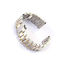 Stainless Steel 22MM Width Watch Bracelet Wristband Strap Butterfly Buckle for ETA6497/6498 Movement Parts