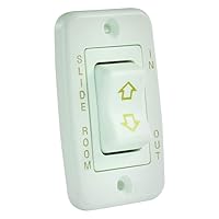 12345 White Low Profile Slide-Out Switch with Bezel