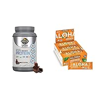 Organic Vegan Sport Protein Powder & Aloha Organic Plant Based Protein Bars |Peanut Butter Chocolate Chip | 1.98 Oz
