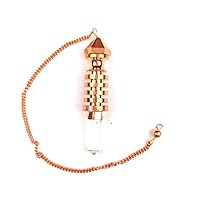 Jet 4 Isis Copper w/Crystal Point Pendulum Combine Ring Chamber Reiki Wiccan Free Booklet Jet International Crystal Therapy Booklet Healing Dowsing A++ Metaphysical Image is JUST A Reference