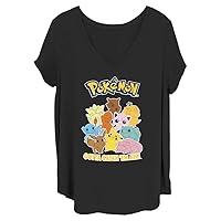 Pokemon Women's Poke Mang Junior's Plus Short Sleeve Tee Shirt