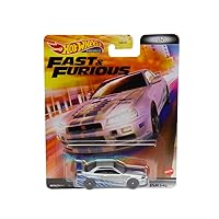 Hot Wheels Retro Entertainment Collection,Nissan Skyline R34, TV, & Video Games, Iconic Replicas for Play or Display, Gift for Collectors