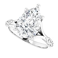 Moissanite Engagement Ring, 925 Sterling Silver, 2 CT, Size 3-12, Promise Ring Design