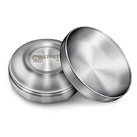 2Pcs Stainless Steel Cat Bowls,Food Grade(SUS304) Cat Dish Cats Food Bowls,Stack Well and Easy to Clean