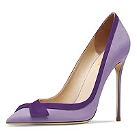 FSJ Women Elegant Cross Bowknot Pointed Toe Pumps Stiletto High Heel Slip On Party Dress Formal Ladies Shoes Size 4-15 US