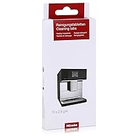 Miele Original Cleaning Tablets for Coffee Machines, Removes Oil and Residue, 10 Tablets