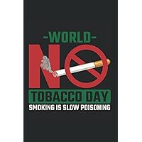 Smoking is slow poisoning: World No Tobacco Day smoking is slow poisoning Notebook 6x9 Inches 120 dotted pages for notes, drawings, formulas | Organizer writing book planner diary