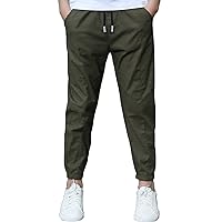 CHICTRY Kids Boys Cargo Pants Casual Elastic High Waist Drawstring Trouser Athletic Sweatpants