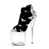 20cm Roman Open Toe Fashion Stripper Heels Pole Dance 8Inch Women's Shoes Gothic Platform Sandals Sexy Fetish Crossdresser Punk