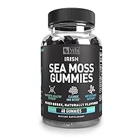 Irish Sea Moss Gummies | 3,000mg per Serving | Burdock Root & Bladderwrack | 60 Gummies | Non-GMO, 3rd Party Tested