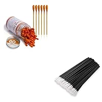 Lead Test Kit 60 pcs + 100-Black-1 New AAwipes Long Swabs Polyester Swabs Lint Free with Long Handle (100pcs, 6.3