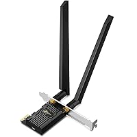 TP-Link WiFi 6E Intel AX210 AXE5400 PCIe WiFi Card for Desktop PC (Archer TXE72E), Bluetooth 5.3, WPA3, 802.11axe Tri Band Wireless Adapter with MU-MIMO, OFDMA, Ultra-Low Latency, for Windows 10,11