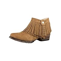 ROPER Kids Girls Brittany Snip Toe Casual Boots Ankle - Brown