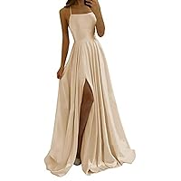 Red Blouses for Women Dressy,Women's Solid Color Evening Dress Sexy Back Hollowed Out Chiffon Front Piece Slit