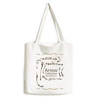 Bohe a wind Fashion Arrow Tote Canvas Bag Shopping Satchel Casual Handbag
