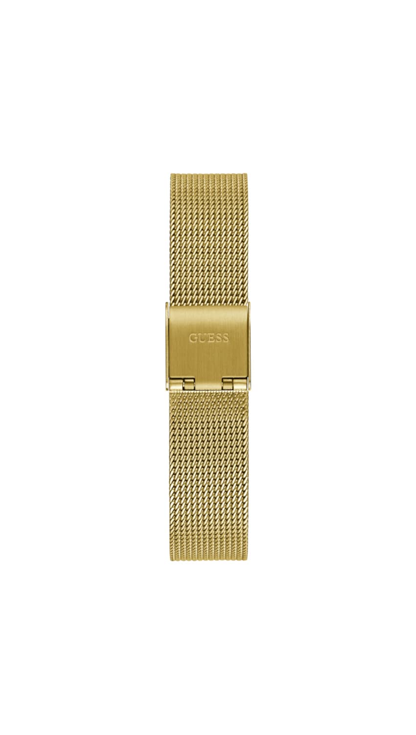 GUESS Ladies 28mm Watch - Gold Tone Strap White Dial Gold Tone Case