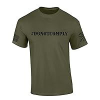 Mens Patriot Pride Tshirt #DoNotComply Do Not Comply Short Sleeve T-Shirt Graphic Tee