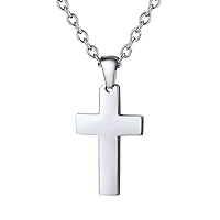 PROSTEEL Cross Necklace for Men Women, 316L Stainless Steel，Gold/Silver/Black/Rose Gold/Blue Tone, Hypoallergenic, Two Sizes, Come Gift Box