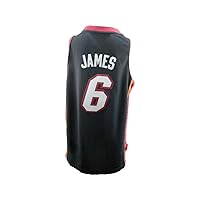 adidas Miami Heat NBA Lebron James #6 Youth Name & Number HD Gametime  T-Shirt Black YMD