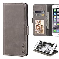 Samsung Galaxy A51 5G Case, Leather Wallet Case with Cash & Card Slots Soft TPU Back Cover Magnet Flip Case for Samsung Galaxy A51 5G UW (Grey)