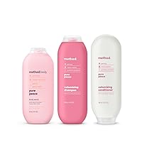 Hair and Body Variety Pack - Pure Peace - Shampoo 14 oz, Conditioner 13.5 oz, Body Wash 18 oz
