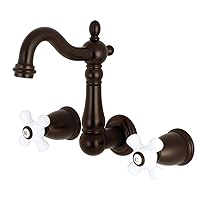 Kingston Brass KS1225PX Heritage Bathroom Faucet, 4-3/4 Inch in Spout Reach, Oil Rubbed Bronze