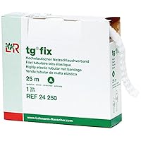 Lohmann & Rauscher tg Fix Net Tubular Bandage, Elastic Net Wound Dressing, Bandage Retainer for Fingers, Size A (17.5cm Wide x 25m Long When Stretched)