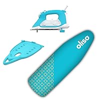 Oliso TG1600 Pro Plus 1800 Watt SmartIron with Auto Lift & Oliso Solemate Silicon Iron Soleplate Protector & Oliso Ironing Board Cover (Turquoise)