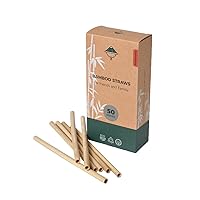 YouChef Premium Bamboo Straws - 50 (Pcs) - Reusable Drinking Bamboo Straws for Parties, Family Gatherings & Sustainable Living.