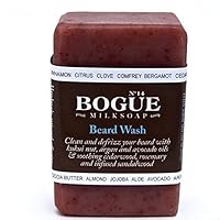 Goat Milk Soap- BOGUE No.14 Chiefs Peak Blend Beard wash- Clean and Defrizz your Beard with Kukui Nut, Avocado, Argan, Vitamin E, and Pumpkinseed with Soothing Cedarwood, Frankincense & Rosemary-