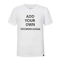 Men's Custom T-Shirt Add Your Personalized Funny Text Ultra Soft Cotton Tee for Women Also