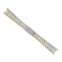 Ewatchparts 17MM JUBILEE WATCH BAND COMPATIBLE WITH 31MM ROLEX MIDSIZE 6751 6827 68273 14K/SS REAL GOLD