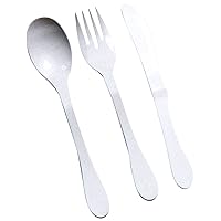 KNORK Eco 24 Piece (Fork, Knife, Spoon) Plant Based Cutlery, Reusable Bamboo Flatware Set, White